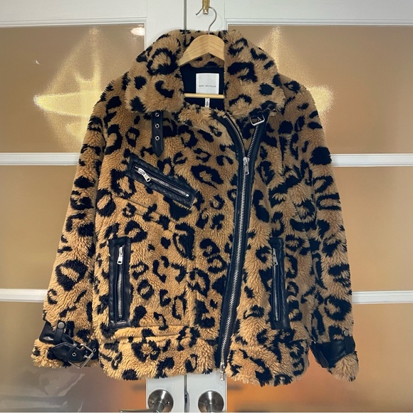 🌟Host Pick🌟 Avec Les Filles Leopard Teddy Biker Jacket - Picture 7 of 8